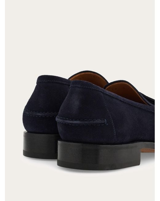 Ferragamo Blue Tramezza Penny Loafer for men