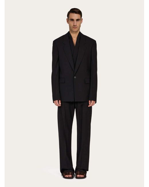 Hombre Blazer Recta Negro Ferragamo de hombre de color Black