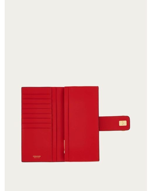 Ferragamo Black Double Gancini Continental Wallet