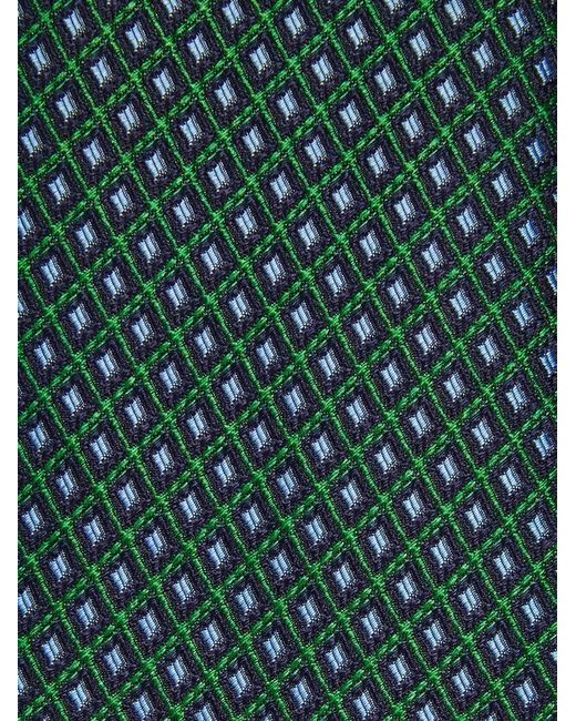 Ferragamo Green Jacquard Tie for men