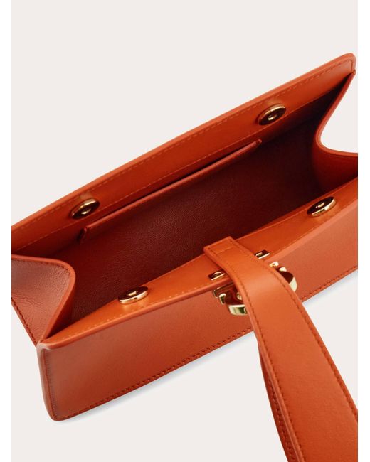 Ferragamo Orange Mini Clutch