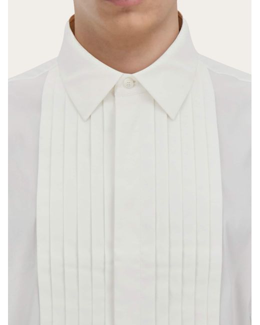 Ferragamo White Tuxedo Shirt for men