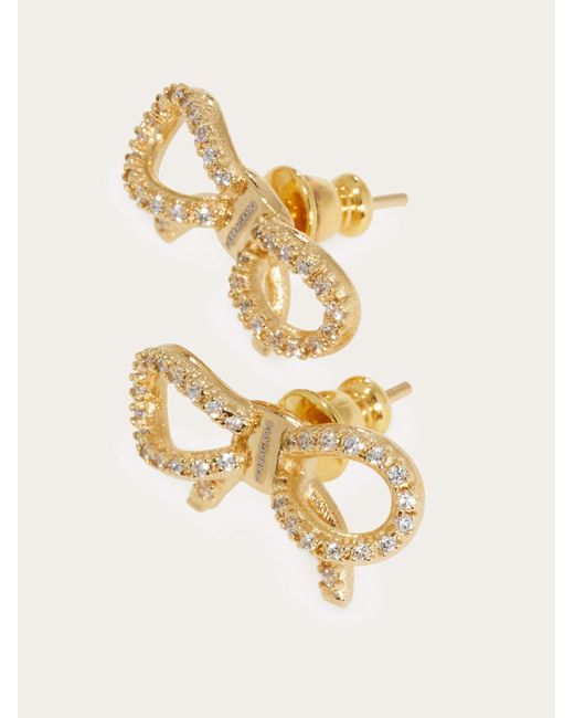 Ferragamo Natural Vara Bow Earrings