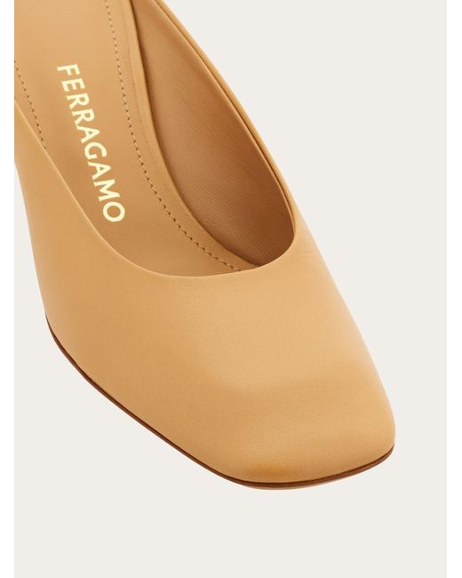 Ferragamo Natural S-Shaped Heel Mule