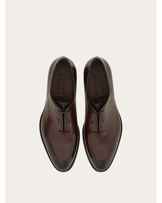 Ferragamo Brown Oxford With Covered Laces for men