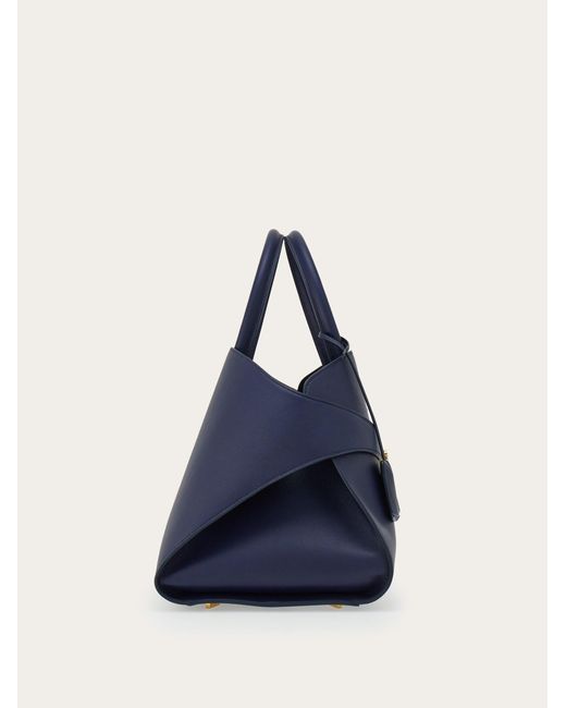 Ferragamo Blue Hug Handbag (M)