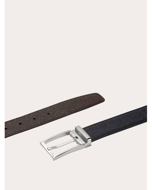 Ferragamo Black Apos;S Double Adjustable Leather Belt for men