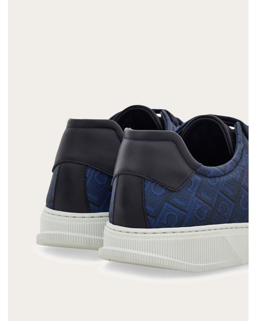 Ferragamo Blue Low Cut Sneaker for men