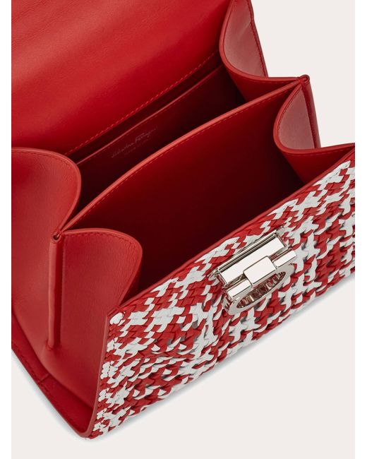 Ferragamo Red Iconic Top Handle (S)