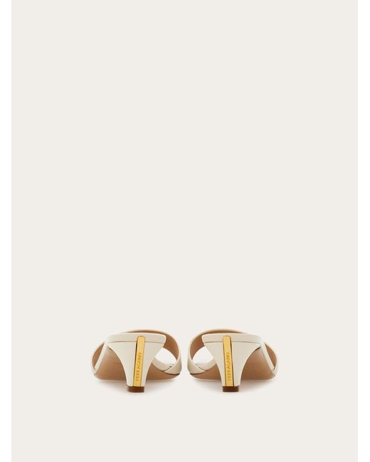 Ferragamo Natural Low Heeled Slide