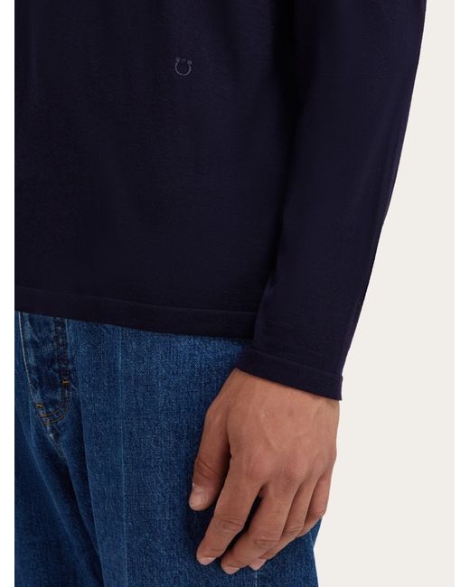 Ferragamo Blue Crewneck Sweater for men