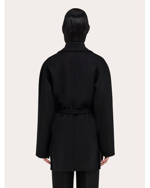 Ferragamo Black Double Cashmere Jacket