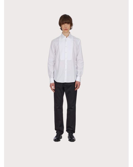 Ferragamo White Tuxedo Shirt for men