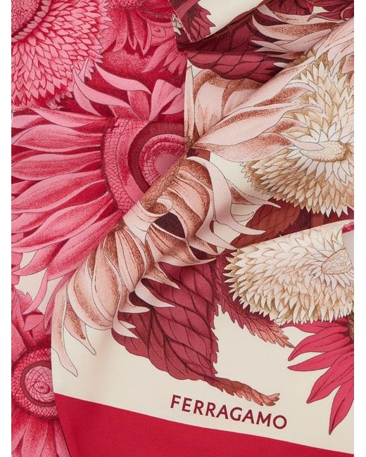 Ferragamo Pink Sunflower Print Bandeau