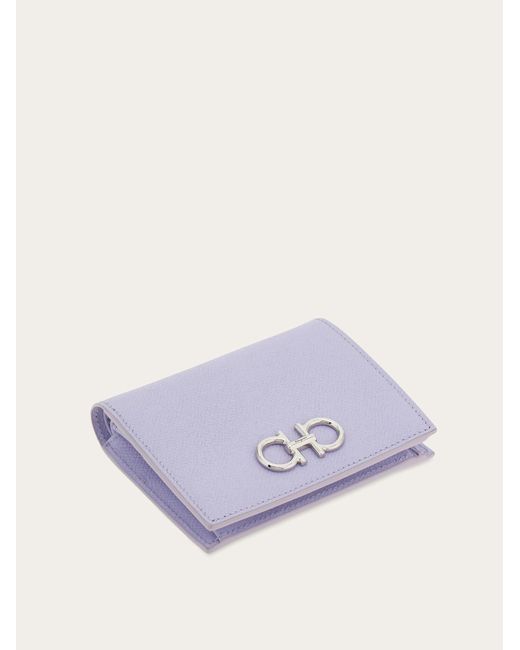 Ferragamo Purple Women Gancini Compact Wallet
