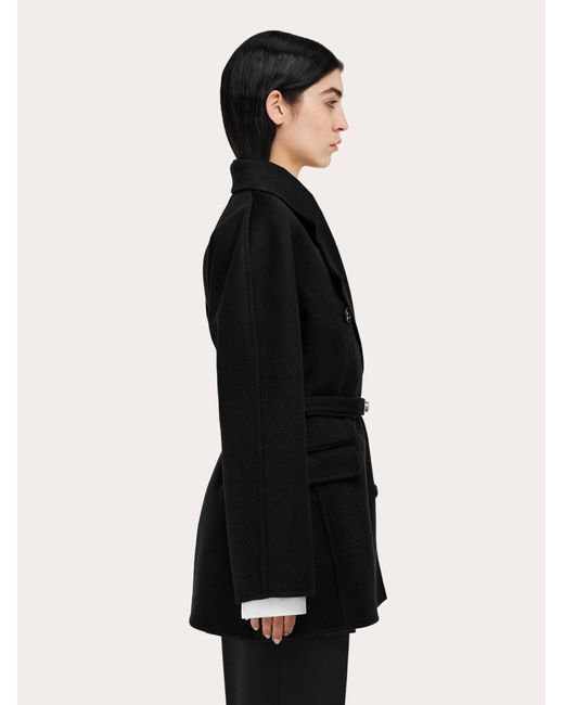 Ferragamo Black Double Cashmere Jacket