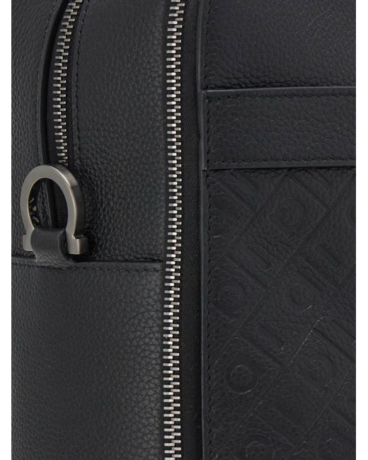 Ferragamo Black Monogram Briefcase for men