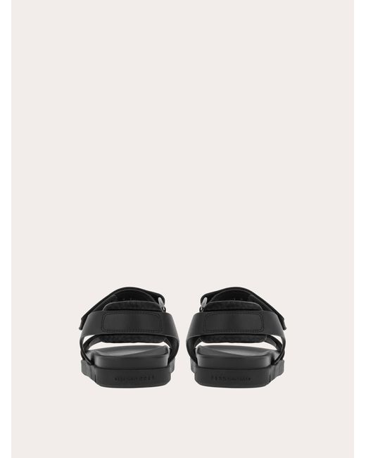 Ferragamo Herren Sandale Mit Doppeltem Riemen Größe in Black für Herren