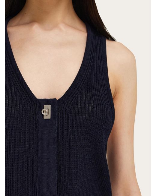Ferragamo Blue Knitted Top