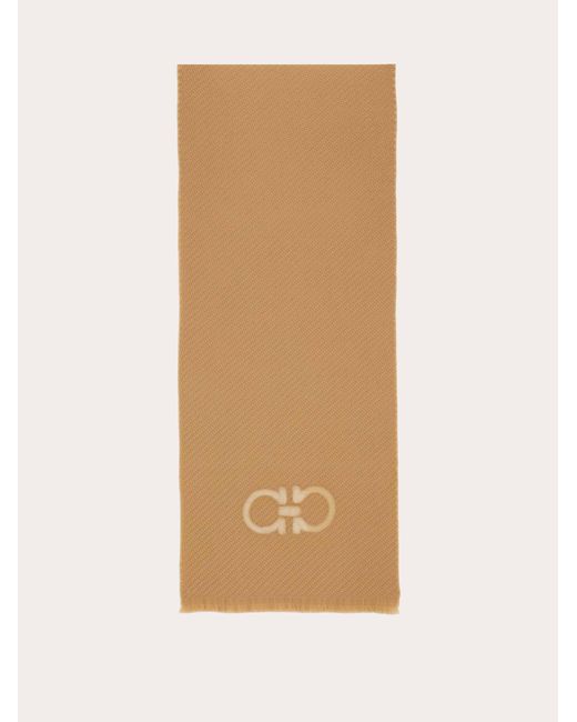 Ferragamo Natural Jacquard Scarf