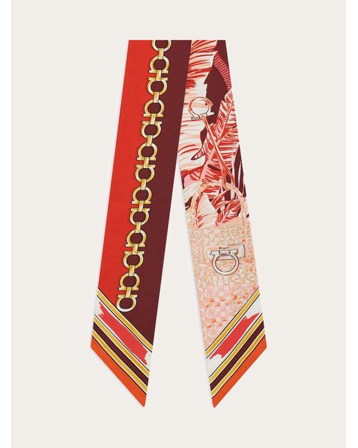 Ferragamo Red Feline Print Mini Bandeau