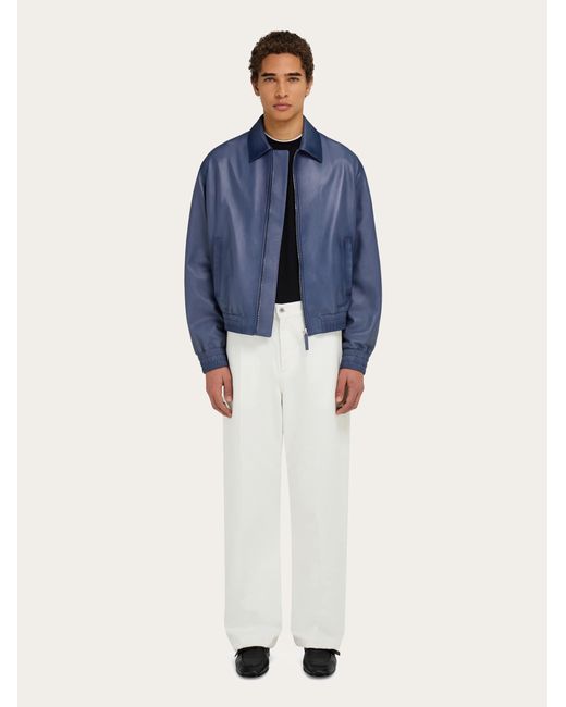Ferragamo Herren Nappa-Blouson in Blue für Herren