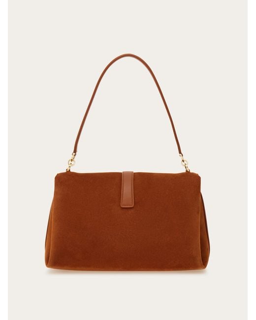 Ferragamo Brown Mia Shoulder Bag (S)