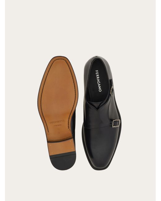 Ferragamo White Double Monkstrap for men