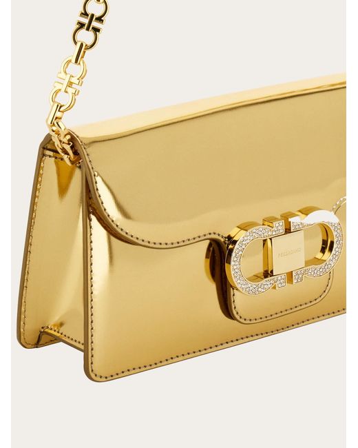 Ferragamo Natural Mini Bag Double Gancini Chain