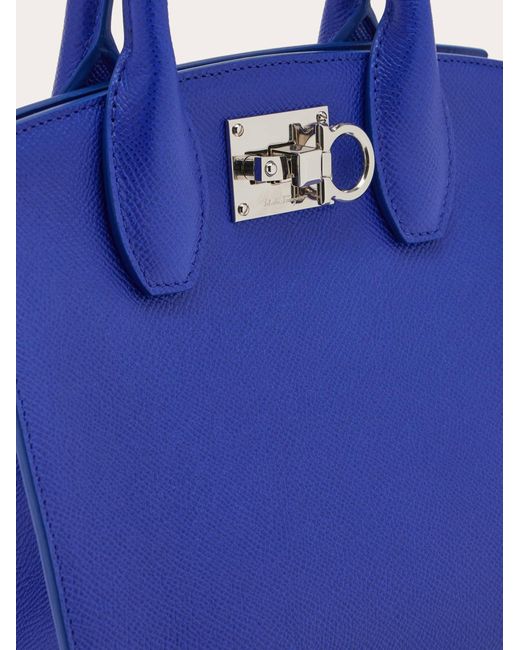 Ferragamo Blue Studio Box Bag (S)