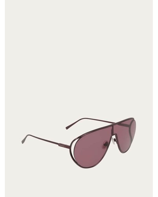 Ferragamo Pink Mask Frame Sunglasses