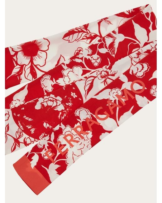 Ferragamo Red Damen Mini Bandeau-Tuch mit Drachen-Print