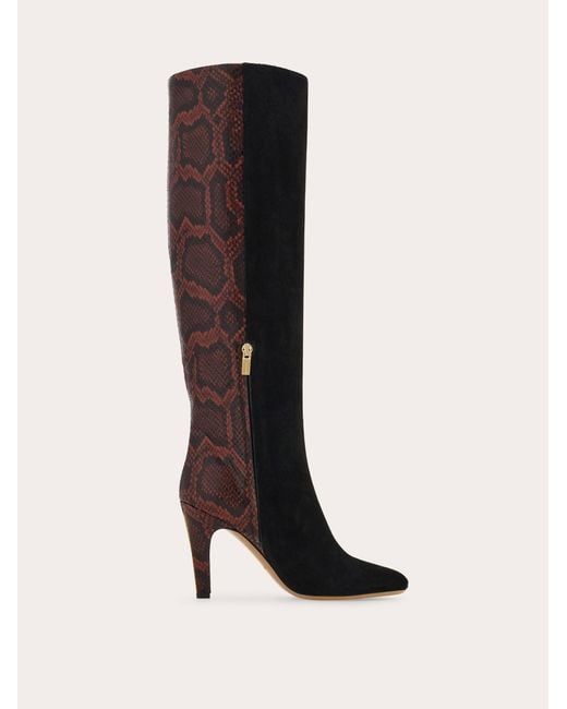Ferragamo Black Knee High Boot