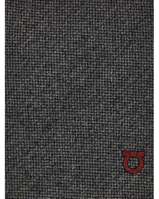 Ferragamo Black Gancini Jacquard Tie for men
