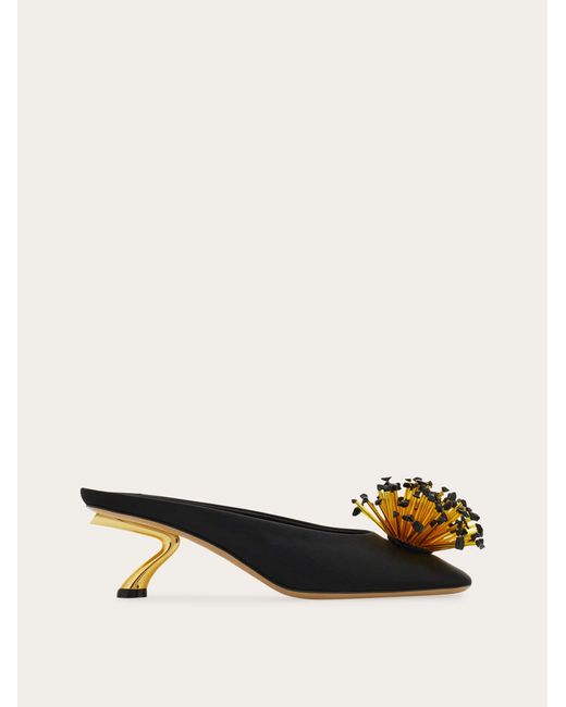 Ferragamo Natural S-Shaped Heel Mule .5