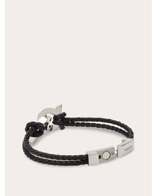 Ferragamo White Bracelet With Intertwined Gancini (20Cm) for men