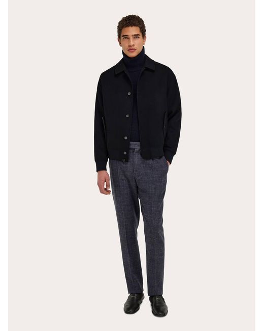 Ferragamo Black Wool And Cashmere Blouson for men