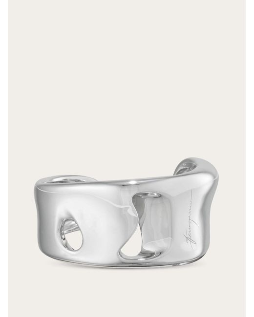 Ferragamo White Vara Bangle (M)