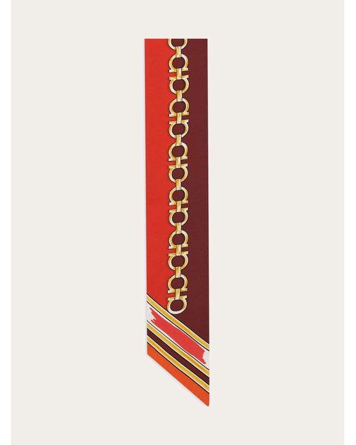 Ferragamo Red Feline Print Mini Bandeau