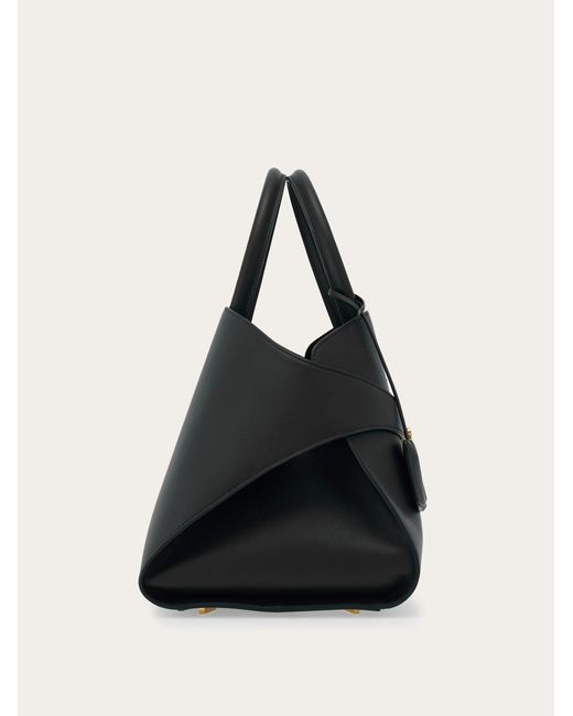 Ferragamo Black Hug Handbag (L)