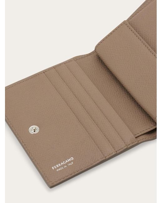 Ferragamo Natural Gancini Compact Wallet