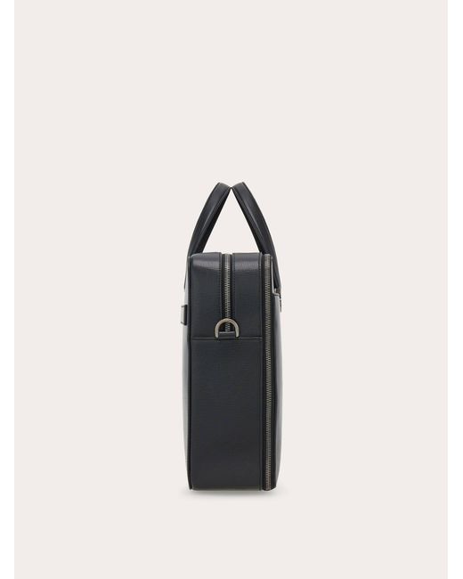 Ferragamo Black Gancini Briefcase for men