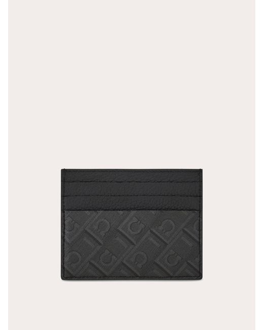 Ferragamo Black Men Credit Card Holder for men