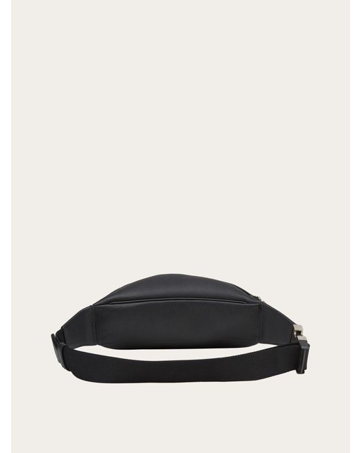 Ferragamo Black Gancini Belt Bag for men