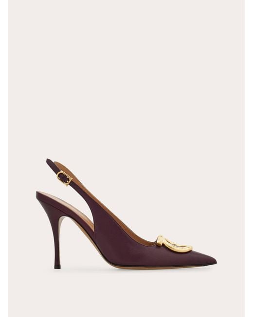 Ferragamo Pink Maxi Gancini Slingback Pump .5