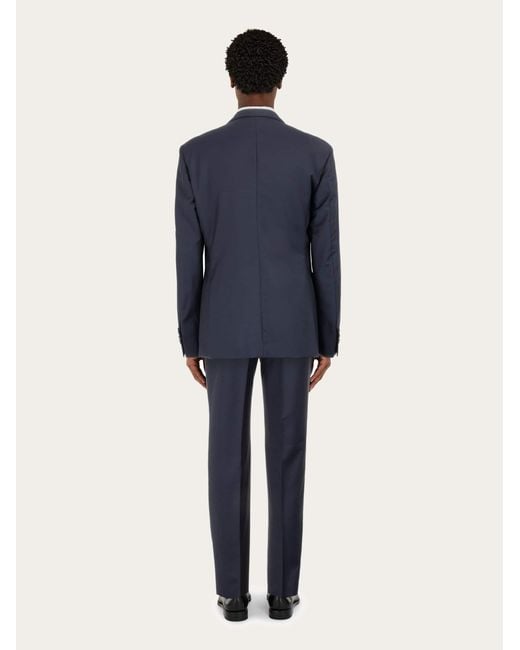 Ferragamo Blue Plain Suit for men