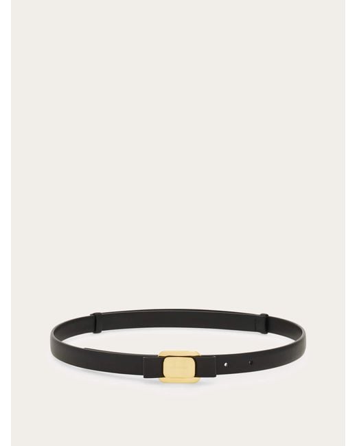 Ferragamo Natural New Vara Plate Belt