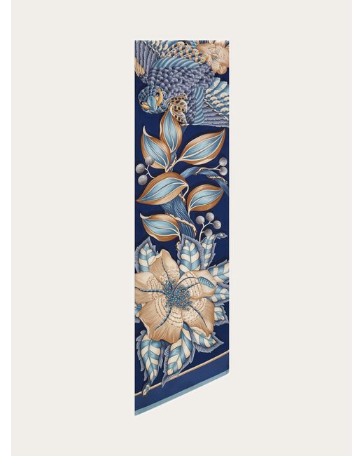 Ferragamo Blue Parrots Print Bandeau