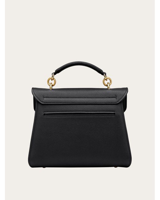 Ferragamo Black Gancini Top Handle