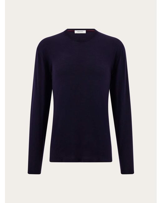 Ferragamo Blue Crewneck Sweater for men